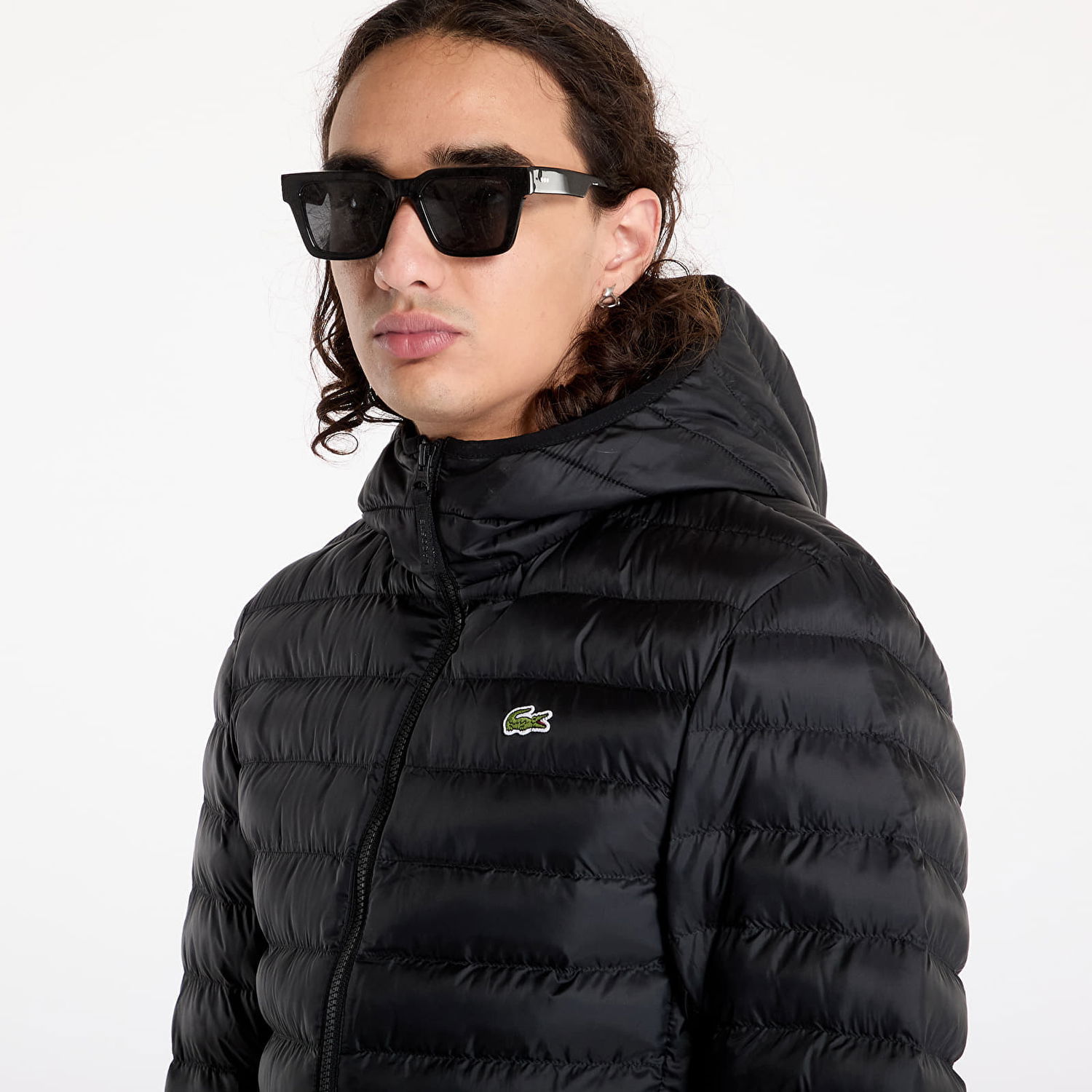 Prešívaná bunda Lacoste Puffer Jacket With Hood Čierna | BH2909_031, 1