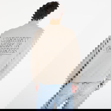 Mikina Carhartt WIP Punched Crewneck Sweatshirt with Work in Progress Print Béžová | I036039.3GEXX, 4