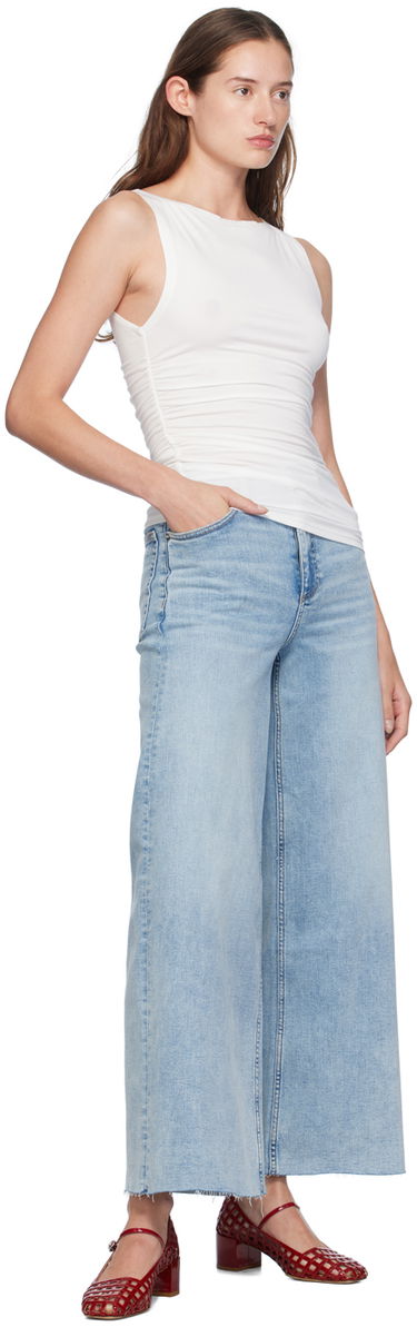 Tielko rag & bone Luca Shirred Tank Top Biela | WAC24FT002RT02, 3