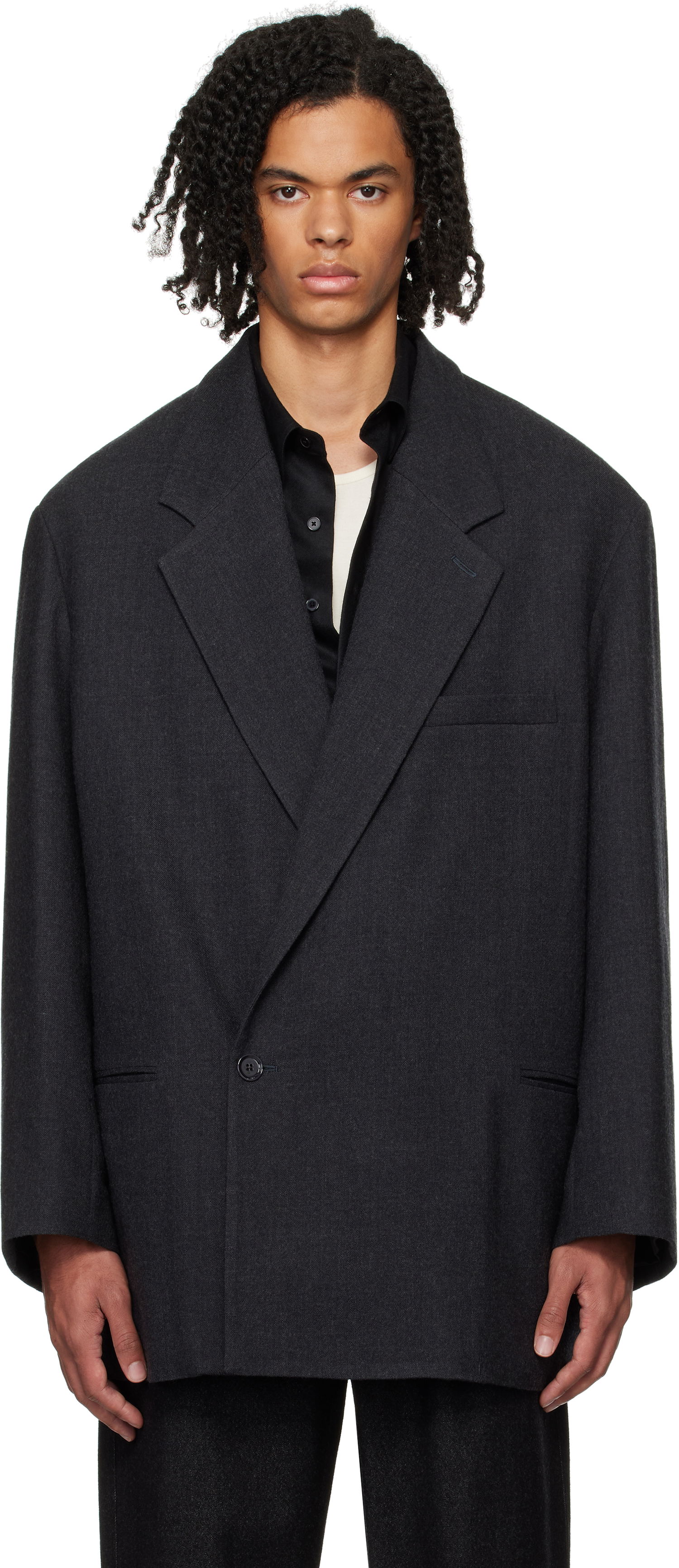 Kabáty LEMAIRE Short Maxi Double Breasted Coat Čierna | CO1069 LF1302, 0