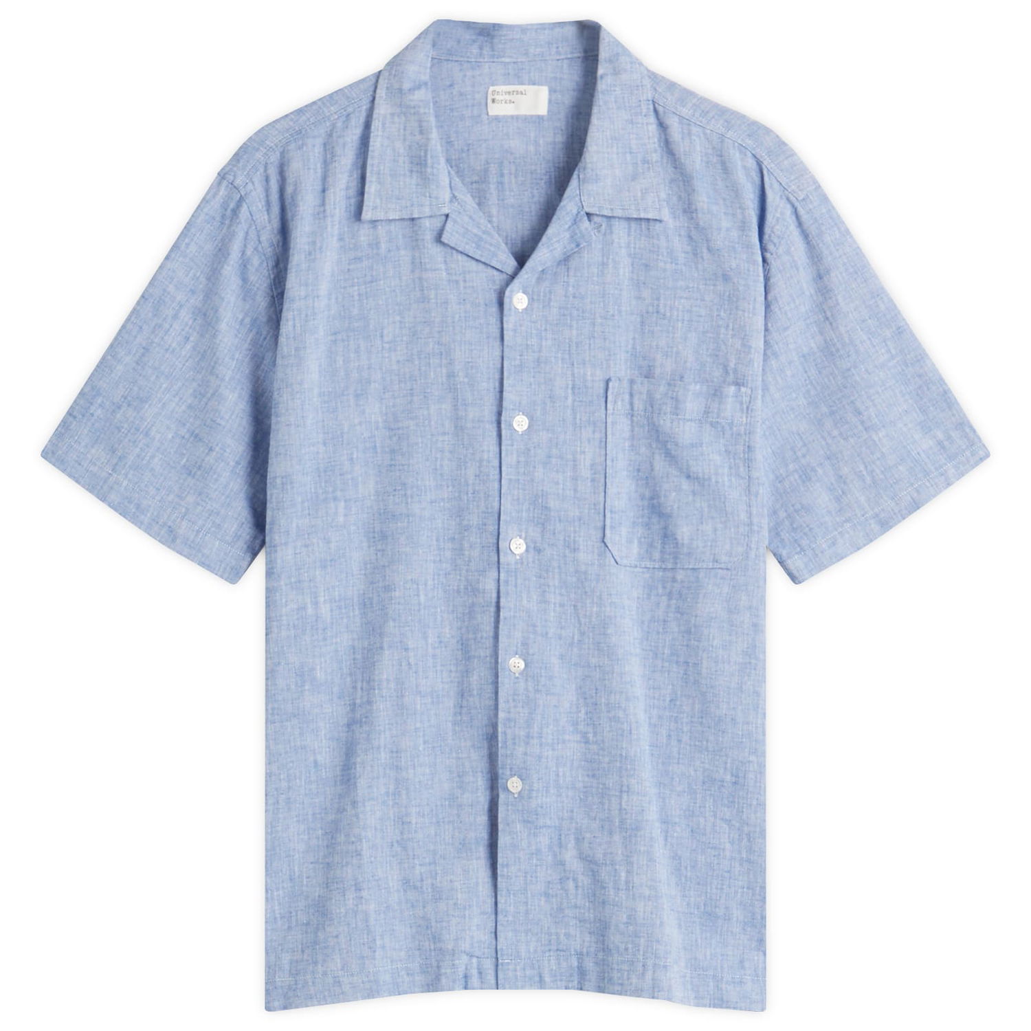Košeľa Universal Works Universal Works Linen Road Shirt, Size Medium Modrá | 32604-BLU, 0