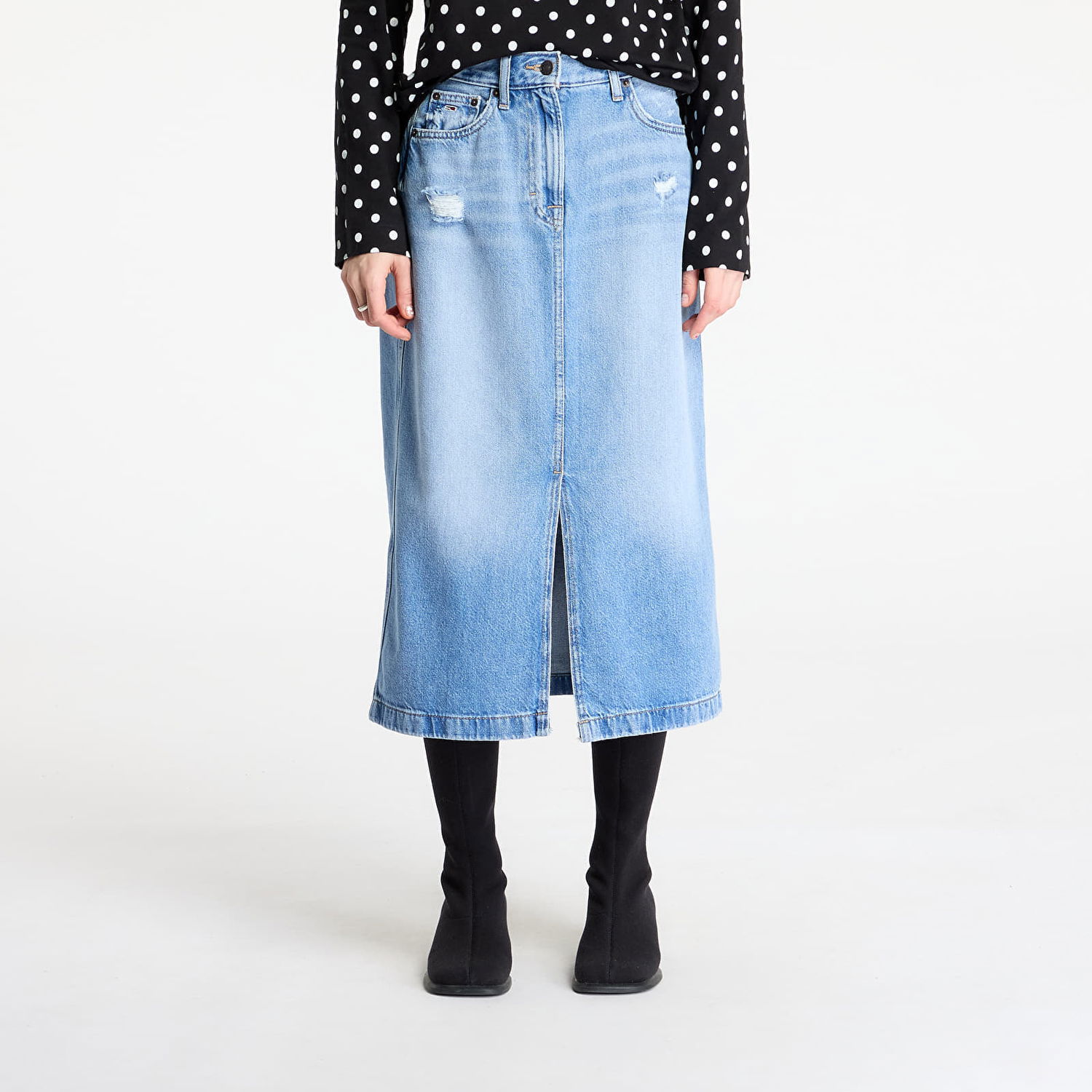 Sukňa Tommy Hilfiger Tommy Jeans Claire Midi Denim Skirt Modrá | DW0DW21292 1AB, 0