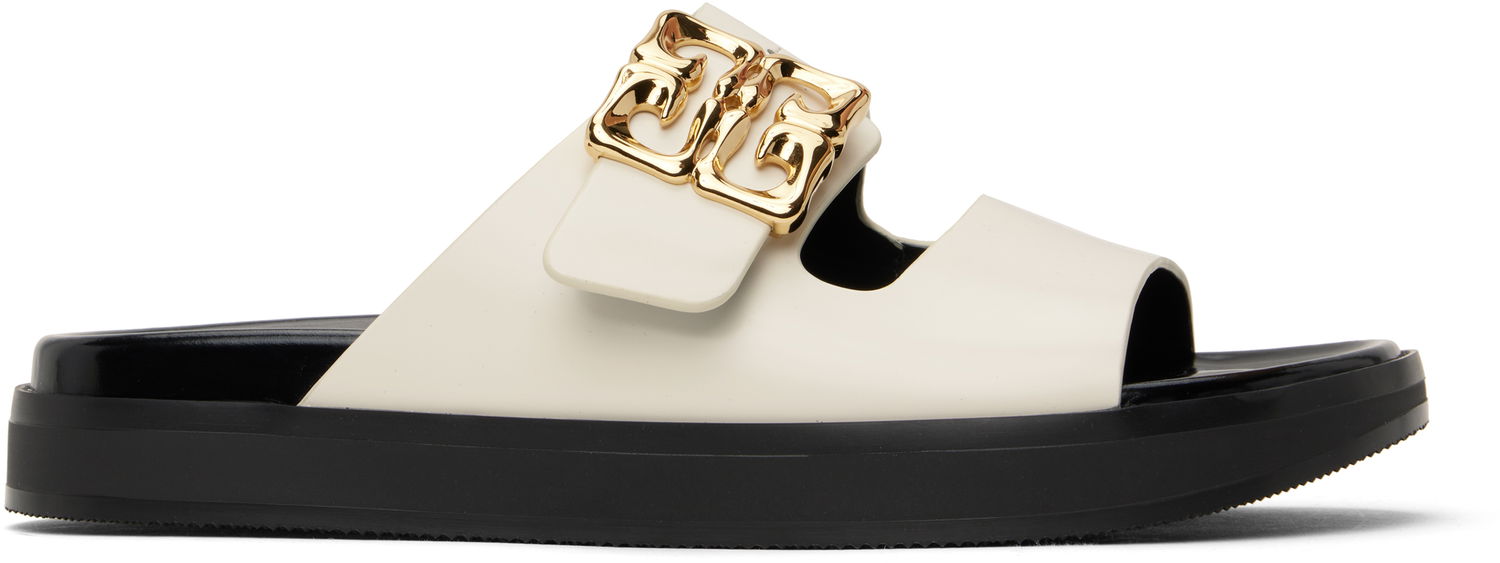 Doplnky Givenchy Givenchy 4G Liquid Flat Sandals Biela | BE309UE2CF105, 0