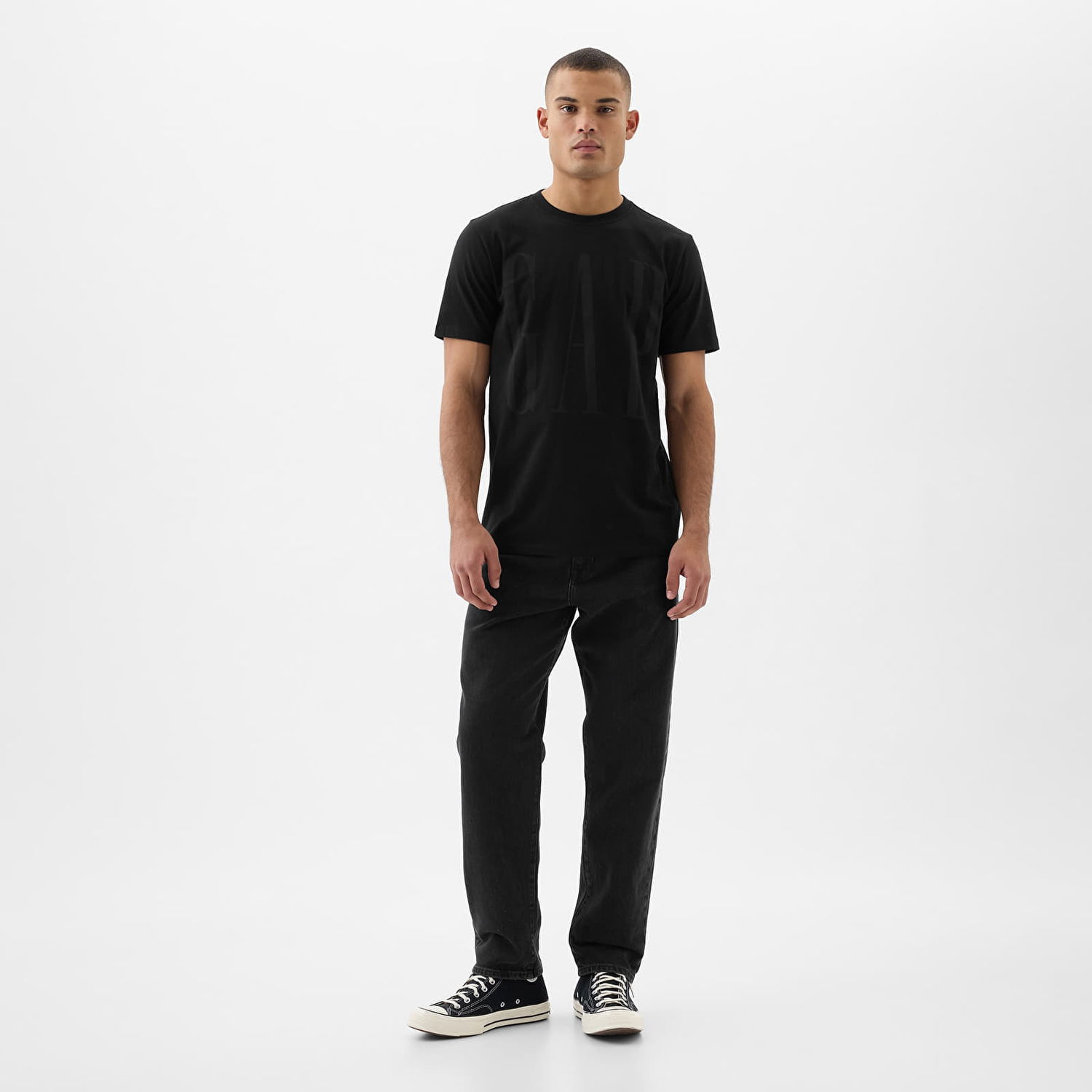Tričko GAP Logo Tee True Black V2 Čierna | 866774-00, 1