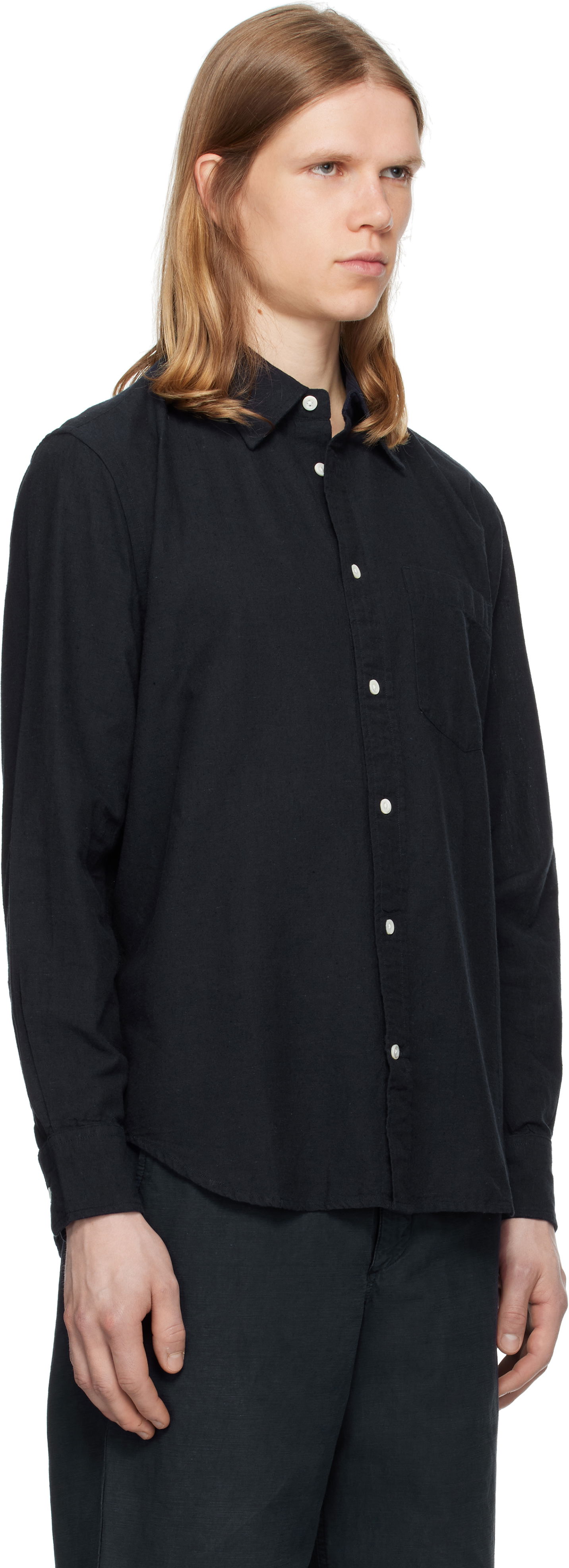 Košeľa NORSE PROJECTS Norse Projects Algot Relaxed Cotton Linen Shirt Čierna | N40-0832, 1