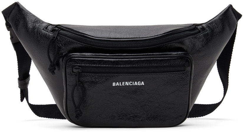 Opasok Balenciaga Black Explorer Belt Bag Čierna | 5295501VG87