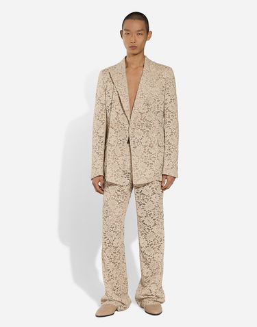 Bunda Dolce & Gabbana Dolce & Gabbana Double-breasted Cordonetto Lace Jacket Béžová | G2SV7THLMGEM9478, 1