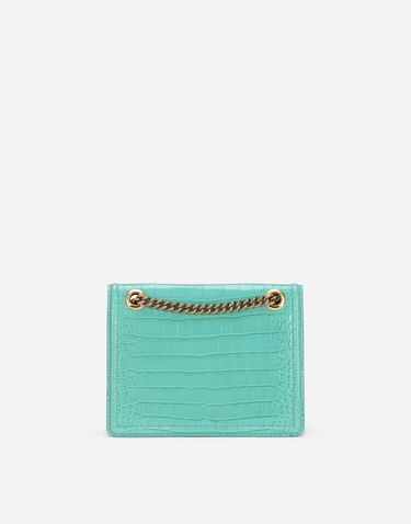 Kabelka Dolce & Gabbana Dolce & Gabbana Devotion Crocodile Skin Medium Bag Tyrkysová | BB6641A2R0887117, 3
