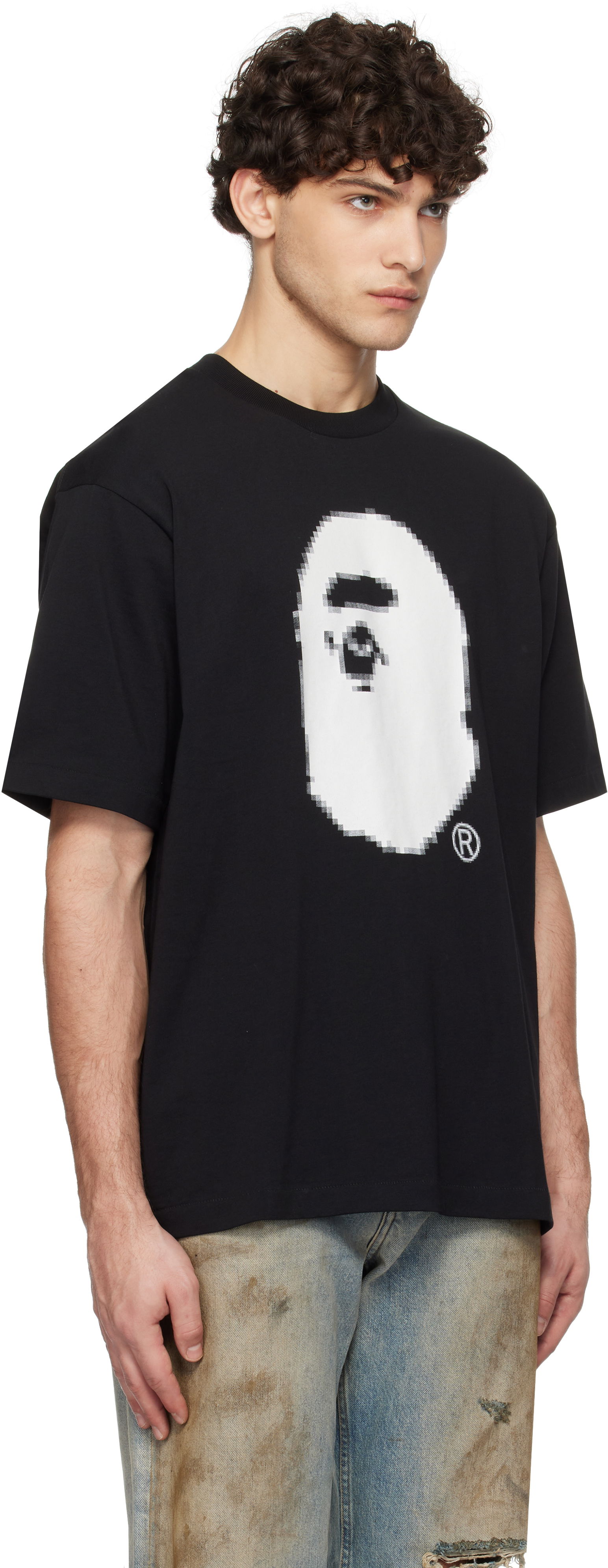 Pixel Ape Head Graphic Tee