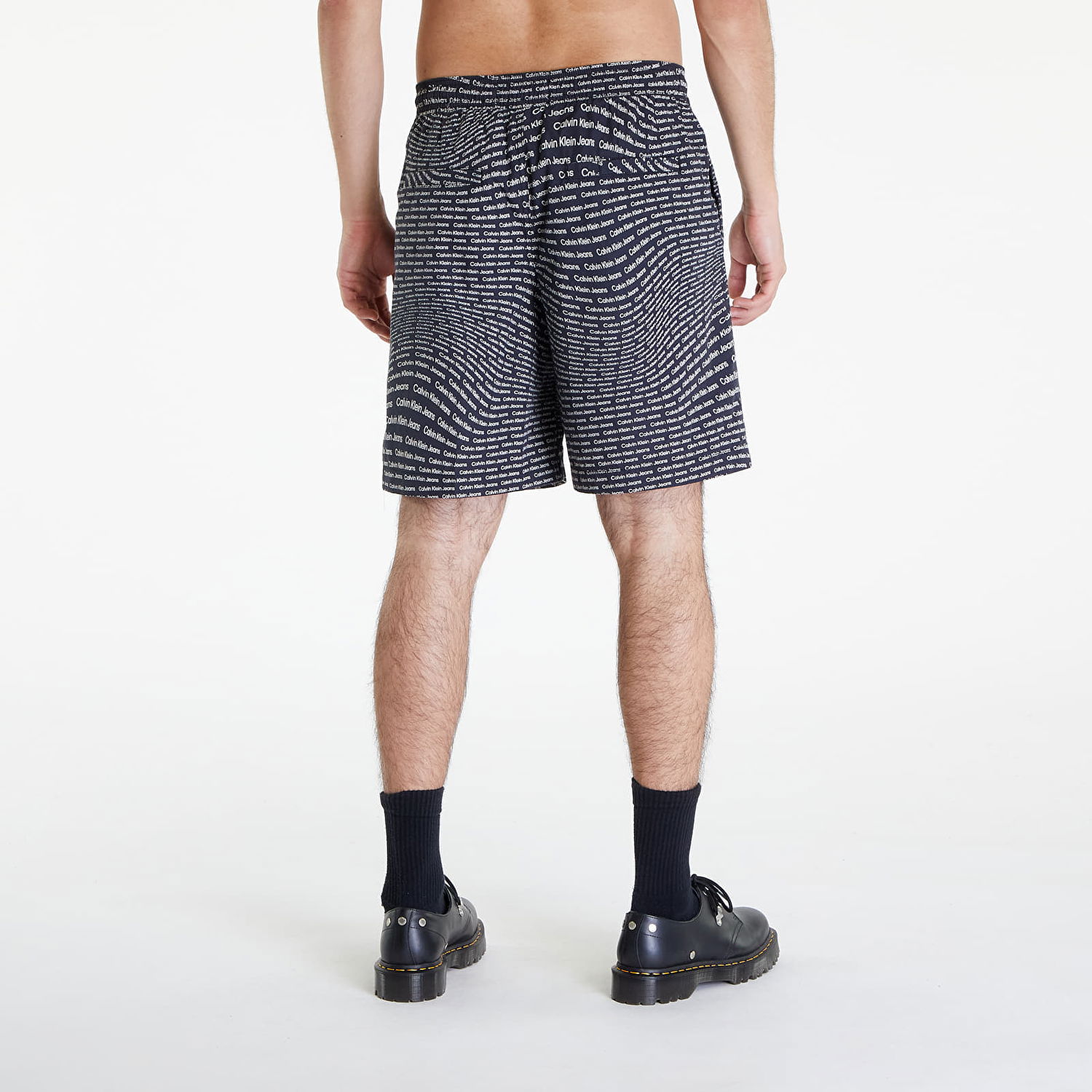 Šortky CALVIN KLEIN Aop Shorts Black Čierna | J30J325473 0GP, 1
