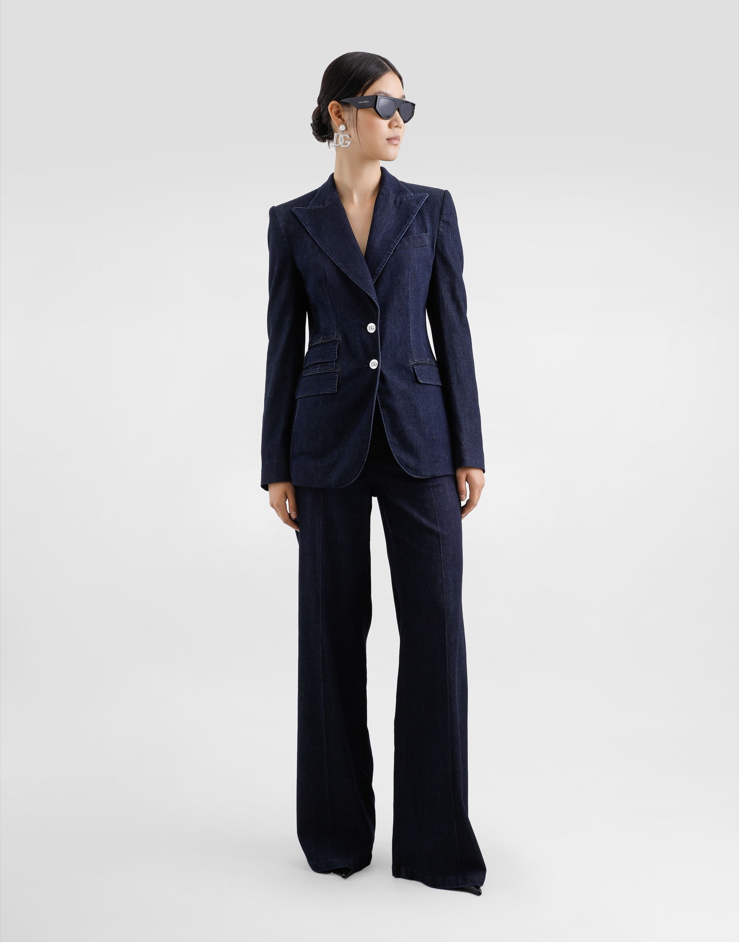 Bunda Dolce & Gabbana Dolce & Gabbana Turlington Single-Breasted Denim Jacket Modrá | F29Z8DG8MR3S9001, 1