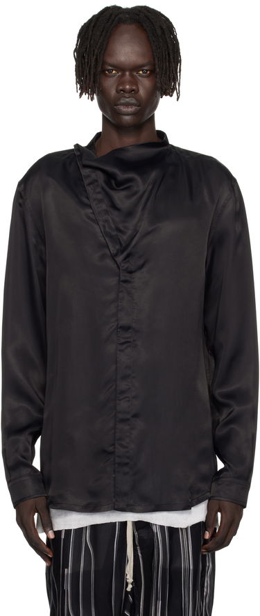 Košeľa Rick Owens Rick Owens Concordians Island Satin Shirt Čierna | RU02E1299 HSCH, 0