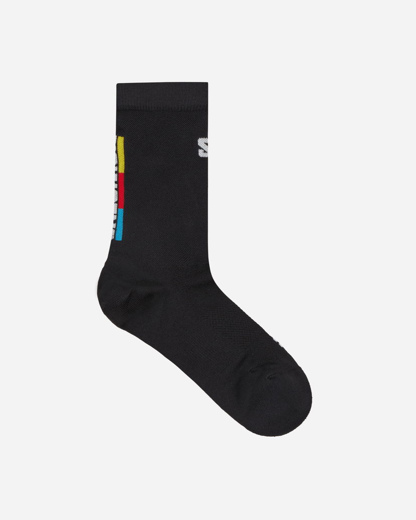 Spodná bielizeň a ponožky Salomon Pulse Race Flag Crew Socks Black Čierna | LC2262100