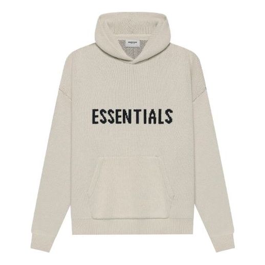 Mikina Fear of God Essentials Knit Logo Hoodie Béžová | FOG-SS21-640