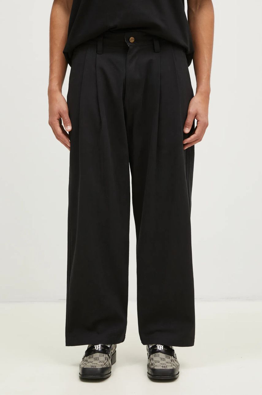 Nohavice Butter Goods Pleated Chino Pants Čierna | BG243717, 0