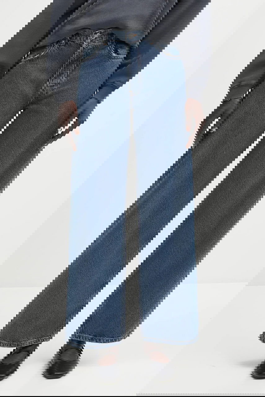 Džínsy Anine Bing Manon High-Waist Wide-Leg Jeans Modrá | A.06.10617, 0