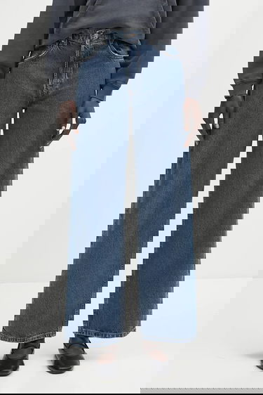 Džínsy Anine Bing Manon High-Waist Wide-Leg Jeans Modrá | A.06.10617, 0