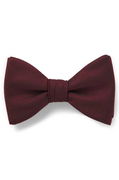 Pre-tied Silk Blend Ribbed Bow Tie