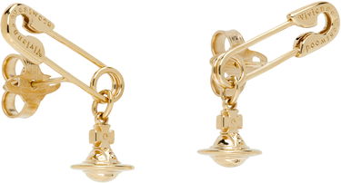 Náušnice Vivienne Westwood Vivienne Westwood Gold-Tone Safety Pin Drop Earrings Metalická | 6201035Y-01R001-, 1