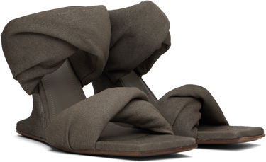 Starostlivosť o obuv Rick Owens Rick Owens Porterville Cantilever 8 Twisted Heeled Sandals Šedá | RP01E7803 LBA, 3