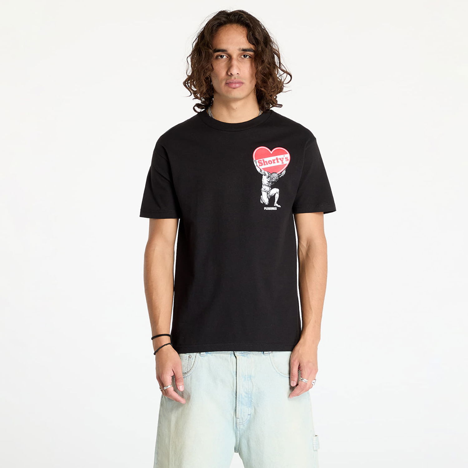 Tričko Pleasures Atlas T-Shirt Black Čierna | P24F071 BLACK, 0