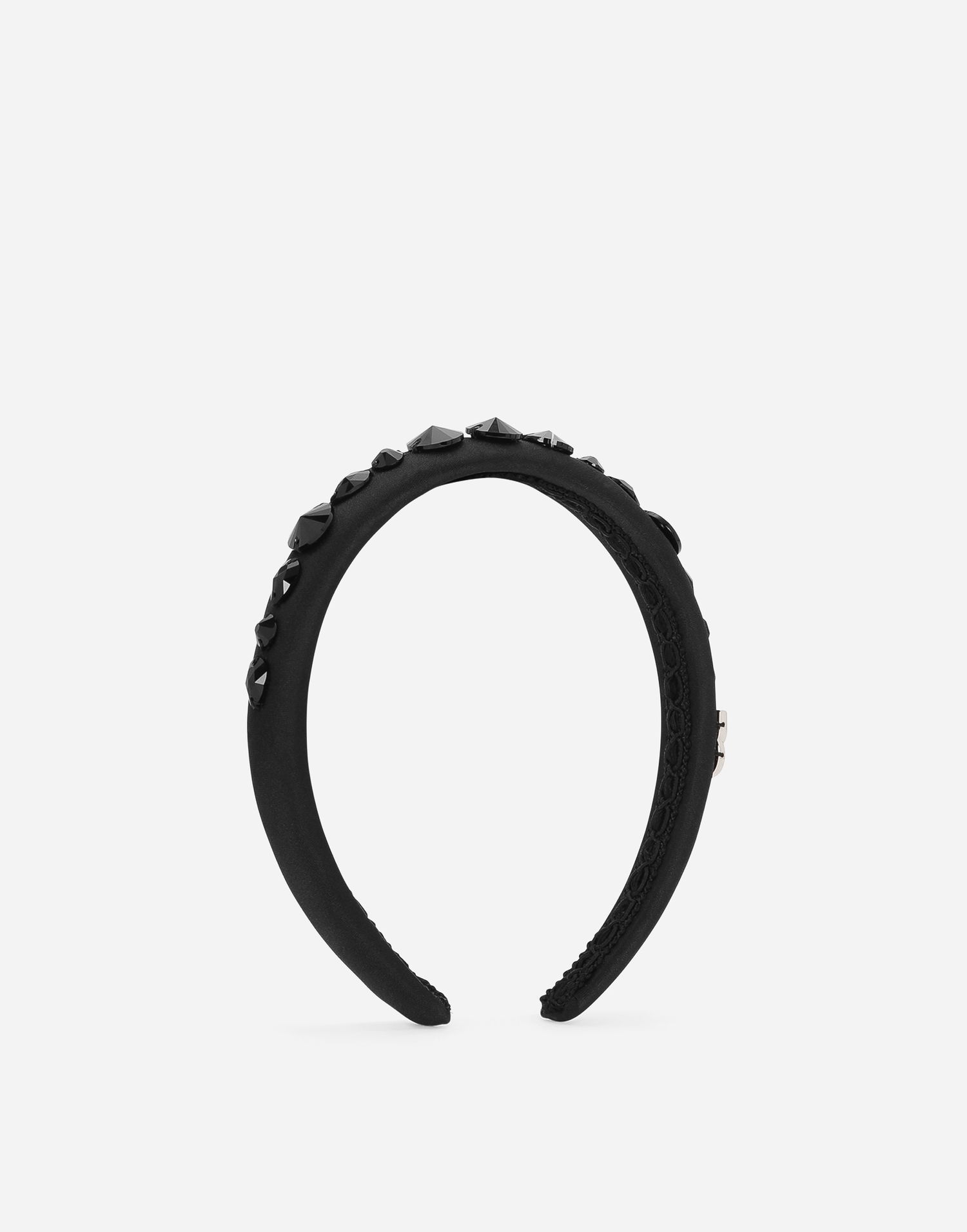 Spona Dolce & Gabbana Dolce & Gabbana Satin Hairband with Crystals Čierna | LB3L59G7K4CN0000, 0