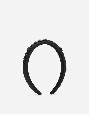 Spona Dolce & Gabbana Dolce & Gabbana Satin Hairband with Crystals Čierna | LB3L59G7K4CN0000, 0
