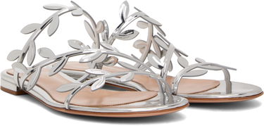 Tenisky a topánky Gianvito Rossi Flavia 05 Leaf Detail Slide Sandals Metalická | G15680-05RIC-MET, 3