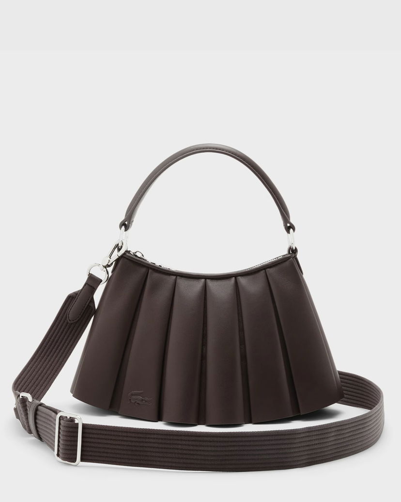 Taška cez rameno Lacoste Lenglen Pleated Shoulder Bag Hnedá | NU5011DP-R29