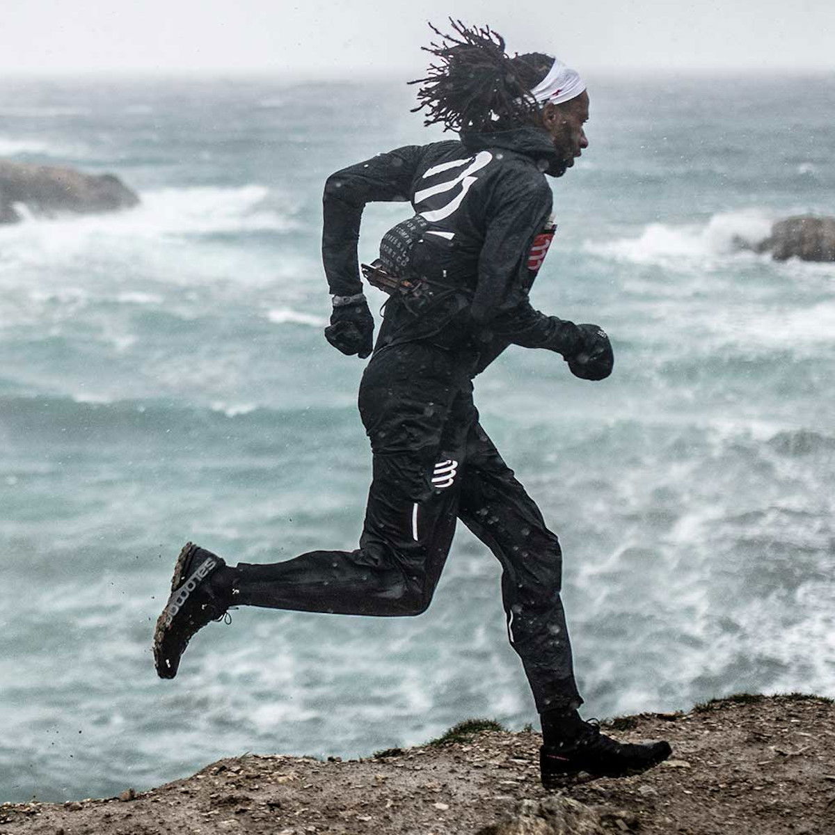 Nohavice Compressport Hurricane Waterproof 10/10 Pants Čierna | hwp-p-99, 1