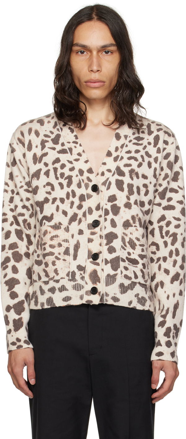 Sveter We11done We11done Y-Neck Cardigan Béžová | WD-KC3-23-622-U-IV, 0