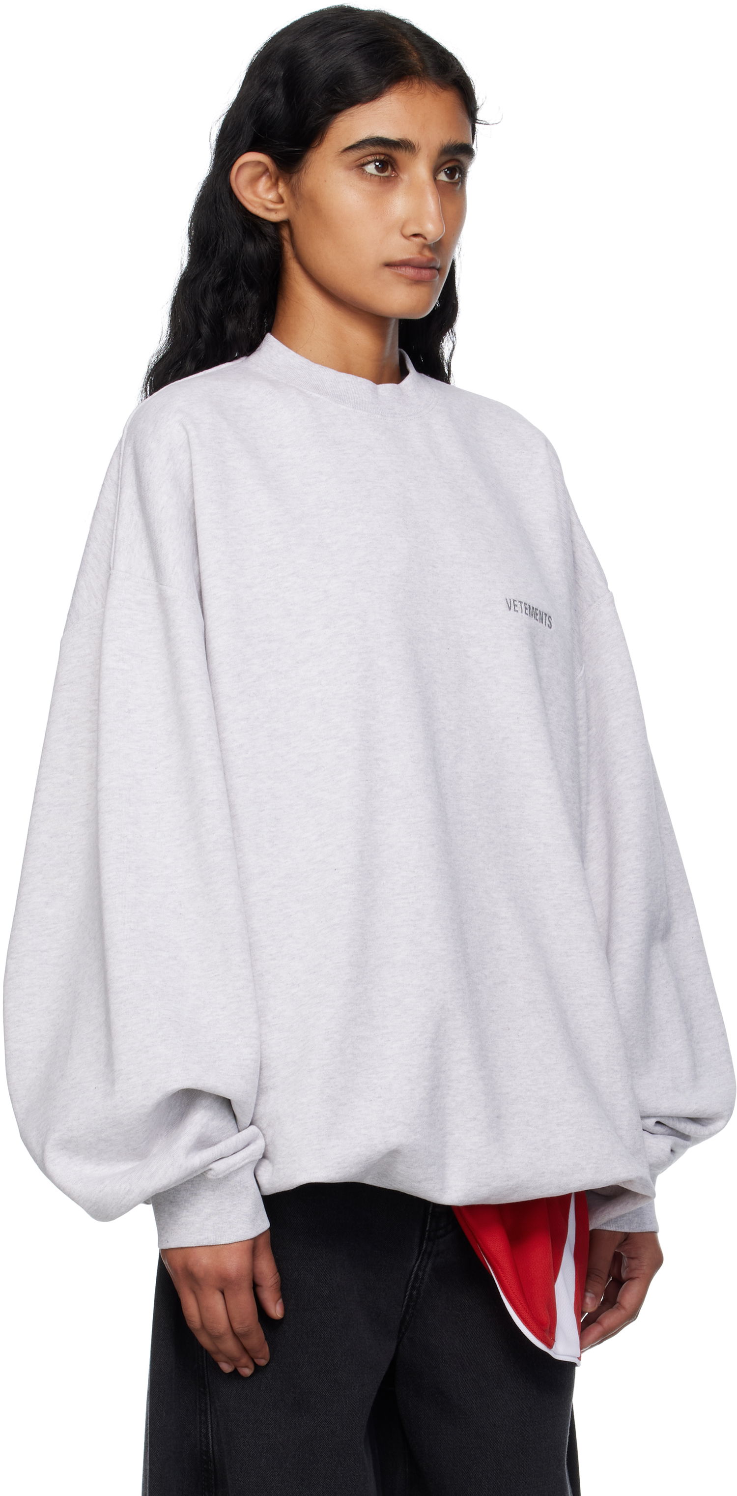 Mikina VETEMENTS Vetements Logo Oversized Sweatshirt Šedá | UH76CW100G, 1