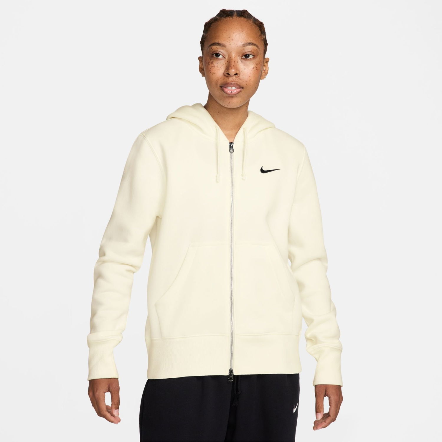 Mikina Nike Sportswear Phoenix Fleece Zip Hoodie Béžová | HJ0995-133, 0
