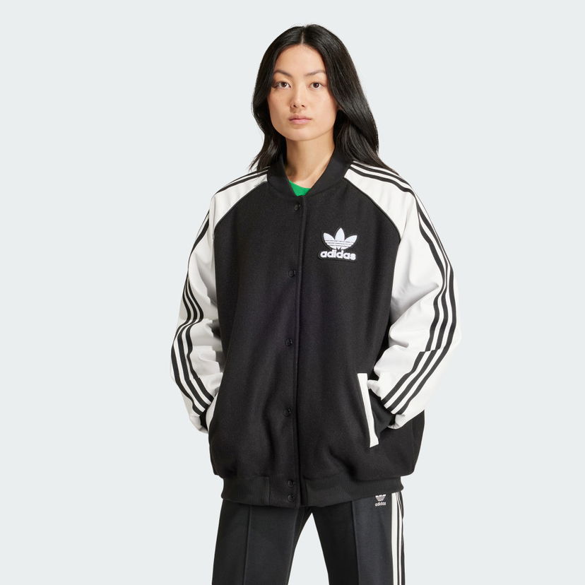 Bunda adidas Originals SST Oversized VRCT Čierna | IR5519