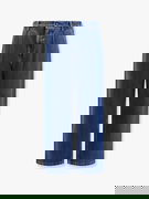 Straight Fit Pleated Jeans