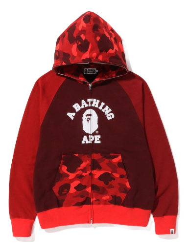 Mikina BAPE Color Camo Relaxed Fit Full Zip Hoodie Červená | 1I80-115-008