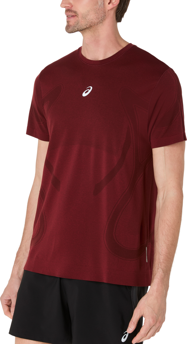 Tričko Asics Road Seamless Short Sleeve T-Shirt Vínová | 2011d355-200, 1