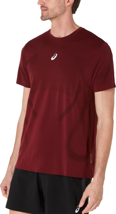 Tričko Asics Road Seamless Short Sleeve T-Shirt Vínová | 2011d355-200, 1