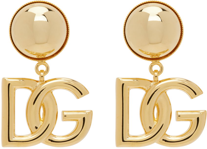 Náušnice Dolce & Gabbana Gold 'DG' Earrings Metalická | WEN6P6 W1111, 0