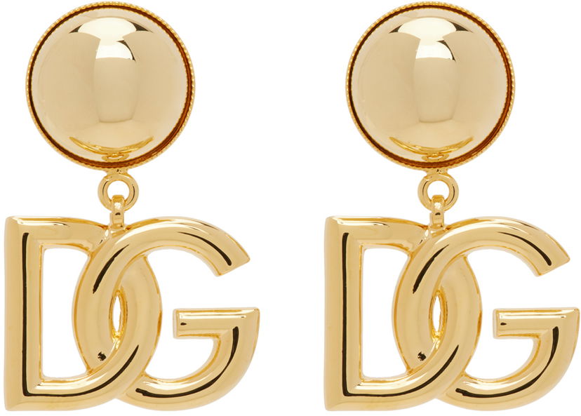 Náušnice Dolce & Gabbana Gold 'DG' Earrings Metalická | WEN6P6 W1111