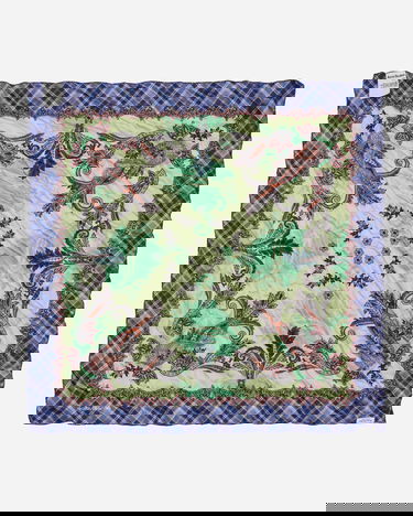Šál Acne Studios Printed Silk Bandana Zelené | CA0274- ALG, 2