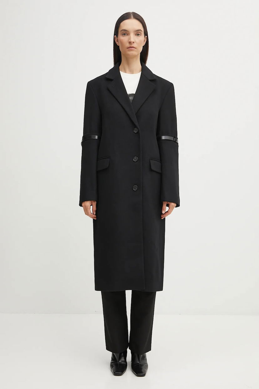 Kabáty Coperni Coperni Belted Wool Blend Coat Čierna | COPM14F1011