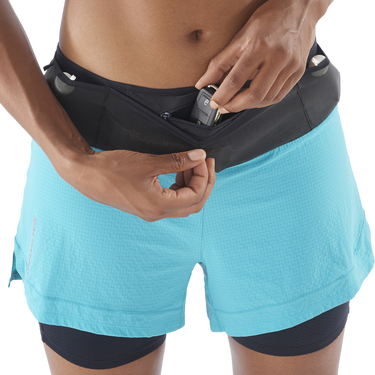 Šortky Salomon SENSE AERO 2IN1 SHORT W Tyrkysová | lc2181700, 3