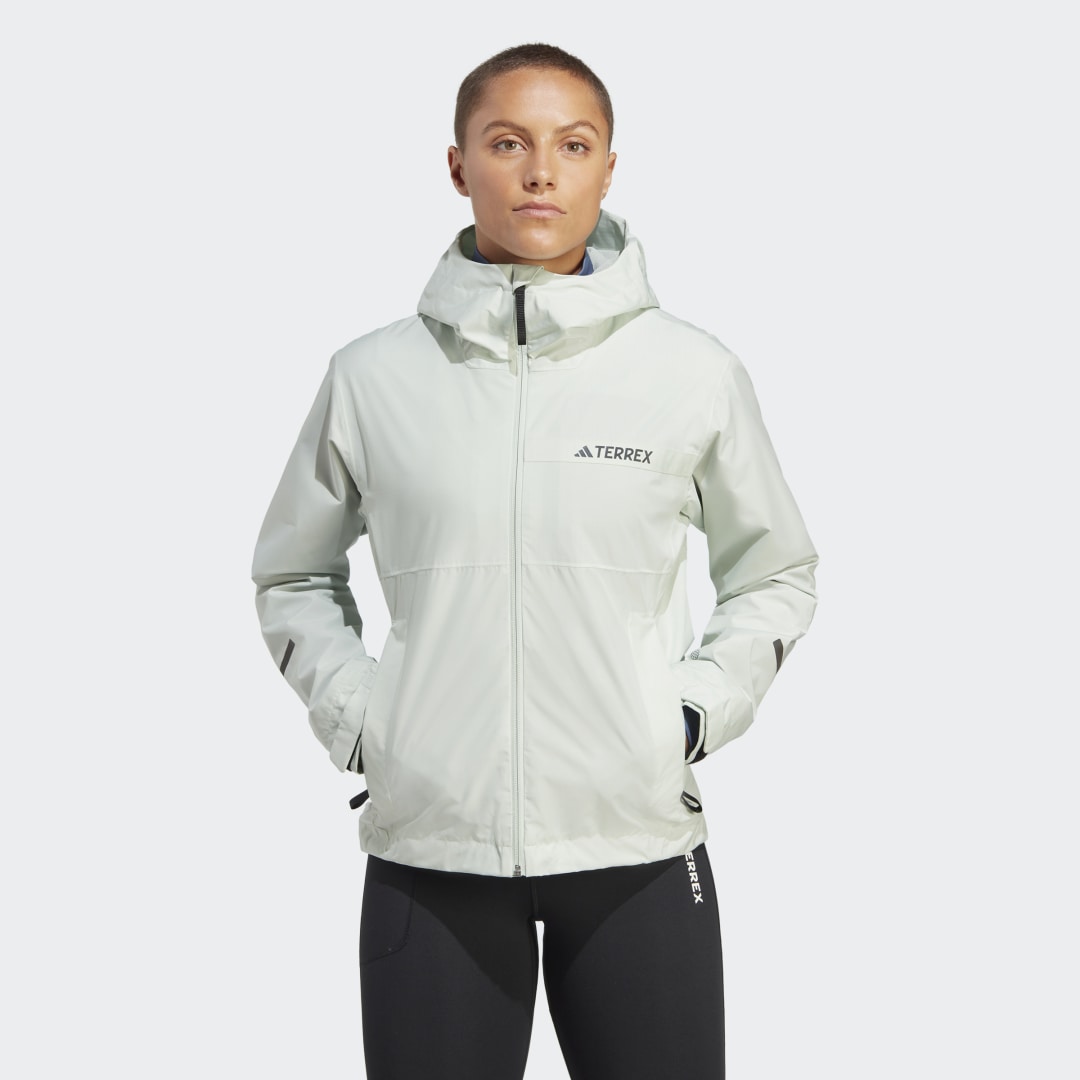 Vetrovka adidas Performance Terrex Multi RAIN.RDY 2-Layer Rain Jacket Zelené | HN5478, 0