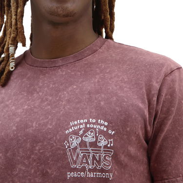 Tričko Vans Plant Harmony Acid Washed Tee Vínová | VN0000M2ALI1, 3