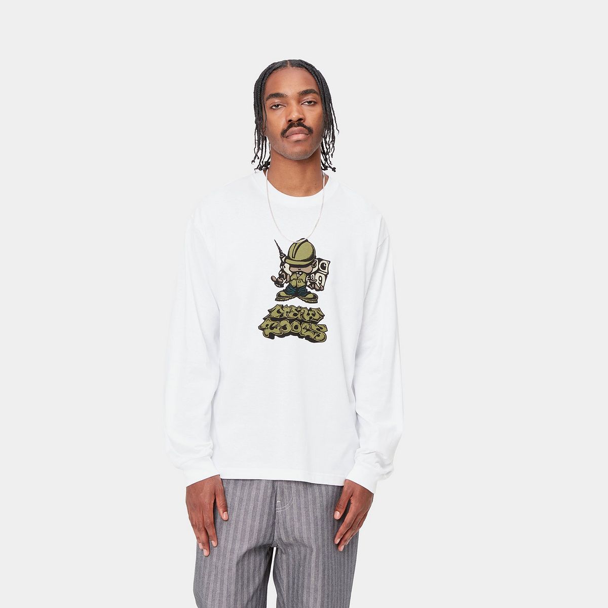 Tričko Carhartt WIP Long Sleeve Graphic Print T-Shirt Biela | I033954_8, 0
