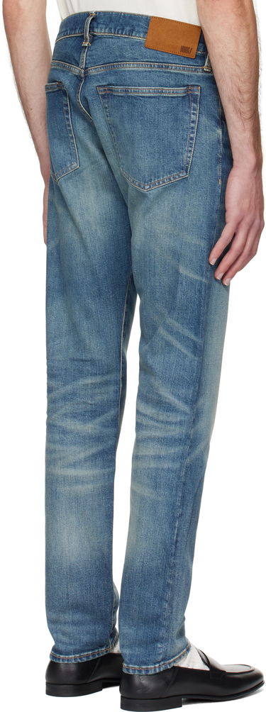 Džínsy BOSS BECKHAM x BOSS Slim-Fit Vintage-Wash Jeans Modrá | 50549119, 3