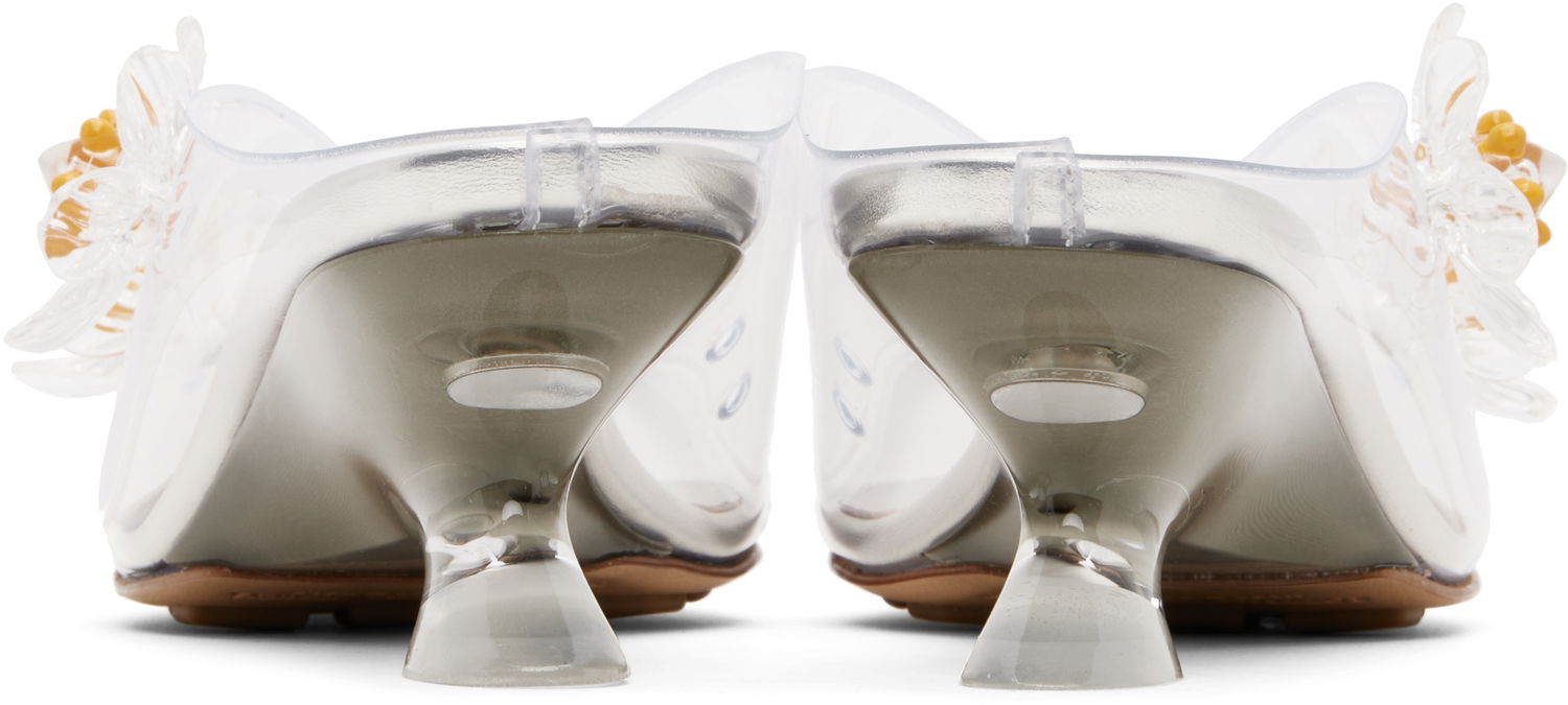 Tenisky a topánky Bottega Veneta Bottega Veneta Jet Flower Mule Heels Biela | 827717 V2AS3, 1