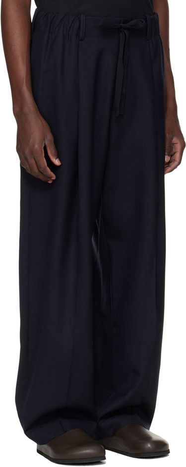 Nohavice Studio Nicholson Studio Nicholson Noam Pleated Trousers Navy | NOAM SNM - 1186, 4