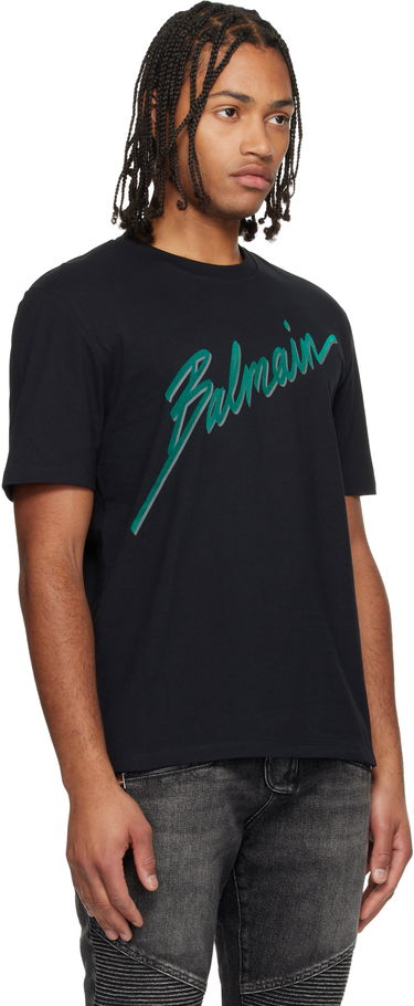 Tričko Balmain 'Balmain' Flocked T-shirt Biela | FH1EG000BC86, 4